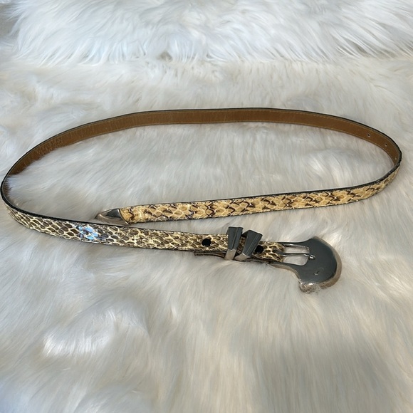 Genuine Vintage Snakeskin Belt by Apple Acc New York - Picture 9 of 12